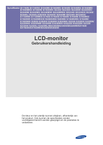 Handleiding Samsung B1940WX SyncMaster LCD monitor