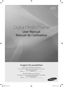 Manual Samsung SPF-107H Moldura digital