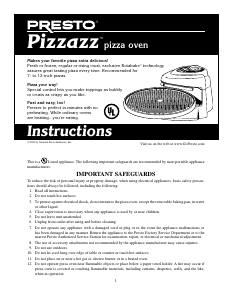 Handleiding Presto 03430 Pizzazz Pizzamaker
