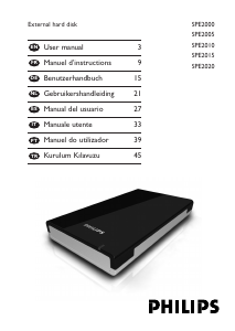 Manual Philips SPE2005 Hard Disk Drive