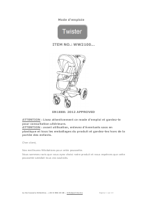 Mode d’emploi Pericles Twister Poussette