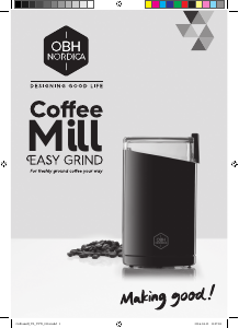 Brugsanvisning OBH Nordica GD4008S0 Easy Grind Kaffemølle