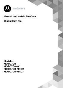 Manual Motorola MOTO700 Telefone sem fio