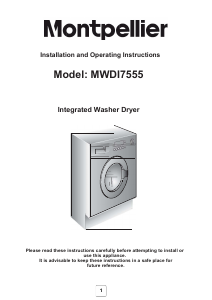 Manual Montpellier MWDI7555 Washer-Dryer