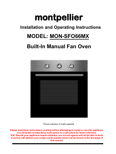Handleiding Montpellier SFO66MX Oven