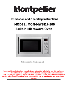 Bruksanvisning Montpellier MWBI17-300 Mikrovågsugn