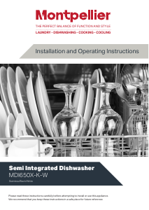 Manual Montpellier MDI650K Dishwasher