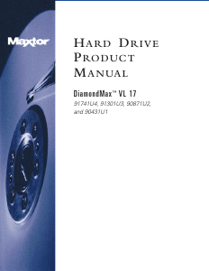 Bruksanvisning Maxtor 91741U4 DiamondMax VL 17 Hårddisk