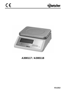 Bedienungsanleitung Bartscher A300117 Küchenwaage