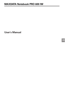 Handleiding Maxdata PRO 600 IW Laptop