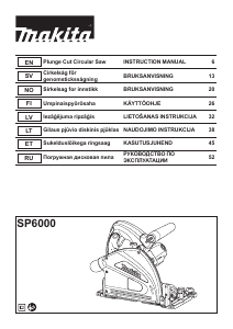 Rokasgrāmata Makita SP6000 Ripzāģis