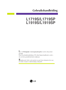Handleiding LG L1719S LCD monitor