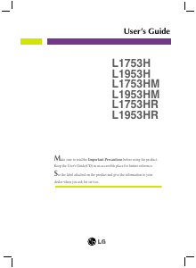 Handleiding LG L1953HM LCD monitor