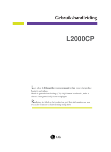 Handleiding LG L2000CP LCD monitor