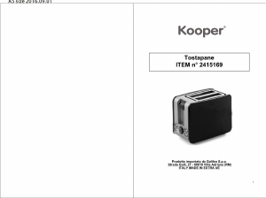 Manual de uso Kooper 2415169 Tostador