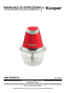 Handleiding Kooper 2412018 Keukenmachine