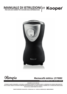 Bruksanvisning Kooper 2176082 Kaffekvarn