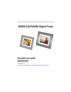 Manual Kodak D1030 EasyShare Digital Photo Frame