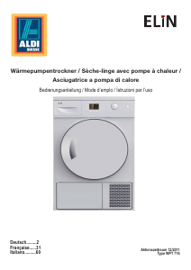 Mode d’emploi ELIN WPT 716 Sèche-linge