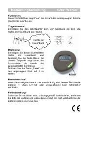 Bedienungsanleitung Kasper & Richter Moonstep Schrittzähler