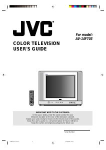 Bruksanvisning JVC AV-14F703 TV