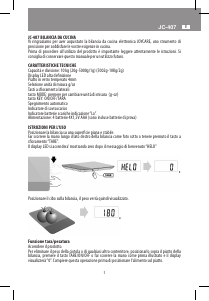 Mode d’emploi Joycare JC-407 Balance de cuisine