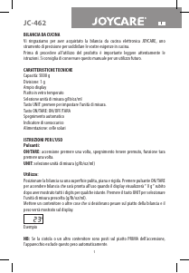 Manual de uso Joycare JC-462 Báscula de cocina