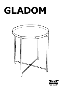 Manual IKEA GLADOM Mesa de centro