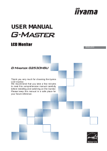 Manual iiyama G-Master G2530HSU LCD Monitor