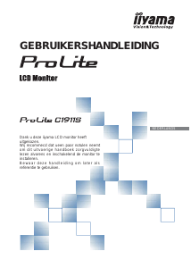 Handleiding iiyama ProLite C1911S LCD monitor