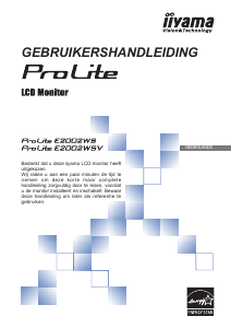 Handleiding iiyama ProLite E2002WSV LCD monitor