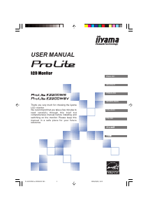 Manual iiyama ProLite E2200WSV LCD Monitor