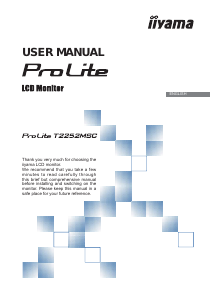 Handleiding iiyama ProLite T2252MSC LCD monitor