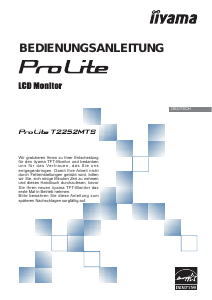Bedienungsanleitung iiyama ProLite T2252MTS LCD monitor