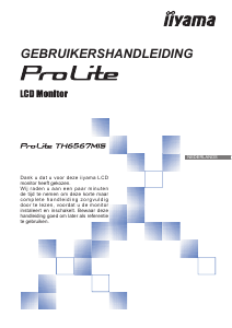 Handleiding iiyama ProLite TH6567MIS LCD monitor