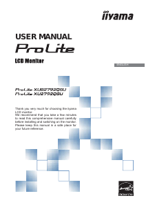 Handleiding iiyama ProLite XU2792QSU LCD monitor