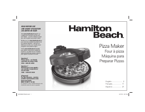 Manual Hamilton Beach 31700 Pizza Maker