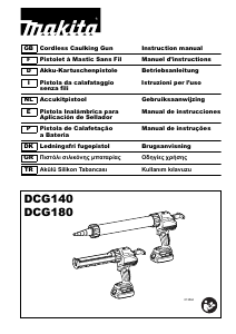 Manuale Makita DCG140RF Pistola incollatrice