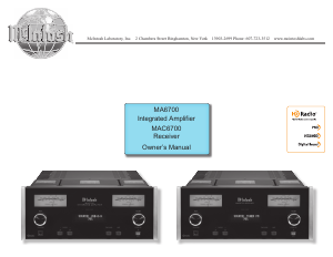 Handleiding McIntosh MAC6700 Receiver