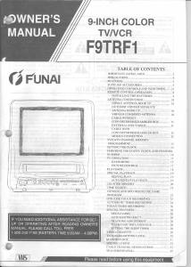 Bruksanvisning Funai F9TRF1 TV