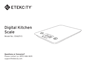 Manual Etekcity EK6211-S Kitchen Scale