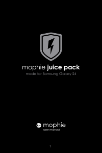 説明書 mophie juice pack for Galaxy S4 ポータブル充電器