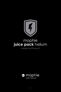 Handleiding mophie juice pack helium for iPhone 5(s) Mobiele oplader