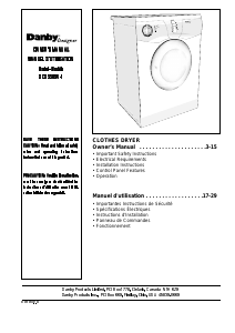 Manual Danby DCD5505W-1 Dryer