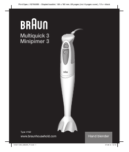 Руководство Braun MQ 325 Spaghetti Multiquick 3 Ручной блендер