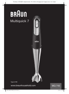 Instrukcja Braun MQ 745 Aperative Multiquick 7 Blender ręczny