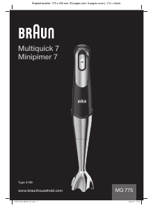 Mode d’emploi Braun MQ 775 Patisserie Multiquick 7 Mixeur plongeant