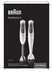 Kullanım kılavuzu Braun MQ 3038 Spice+ Multiquick 3 El blenderi
