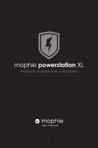 説明書 mophie powerstation XL ポータブル充電器