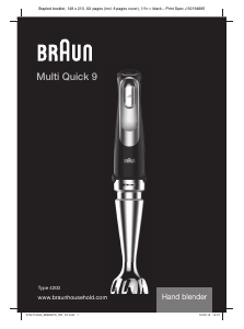 Kullanım kılavuzu Braun MQ 9087X Gourmet Multiquick 9 El blenderi